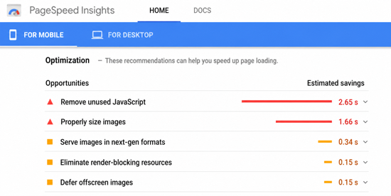 Page Speed